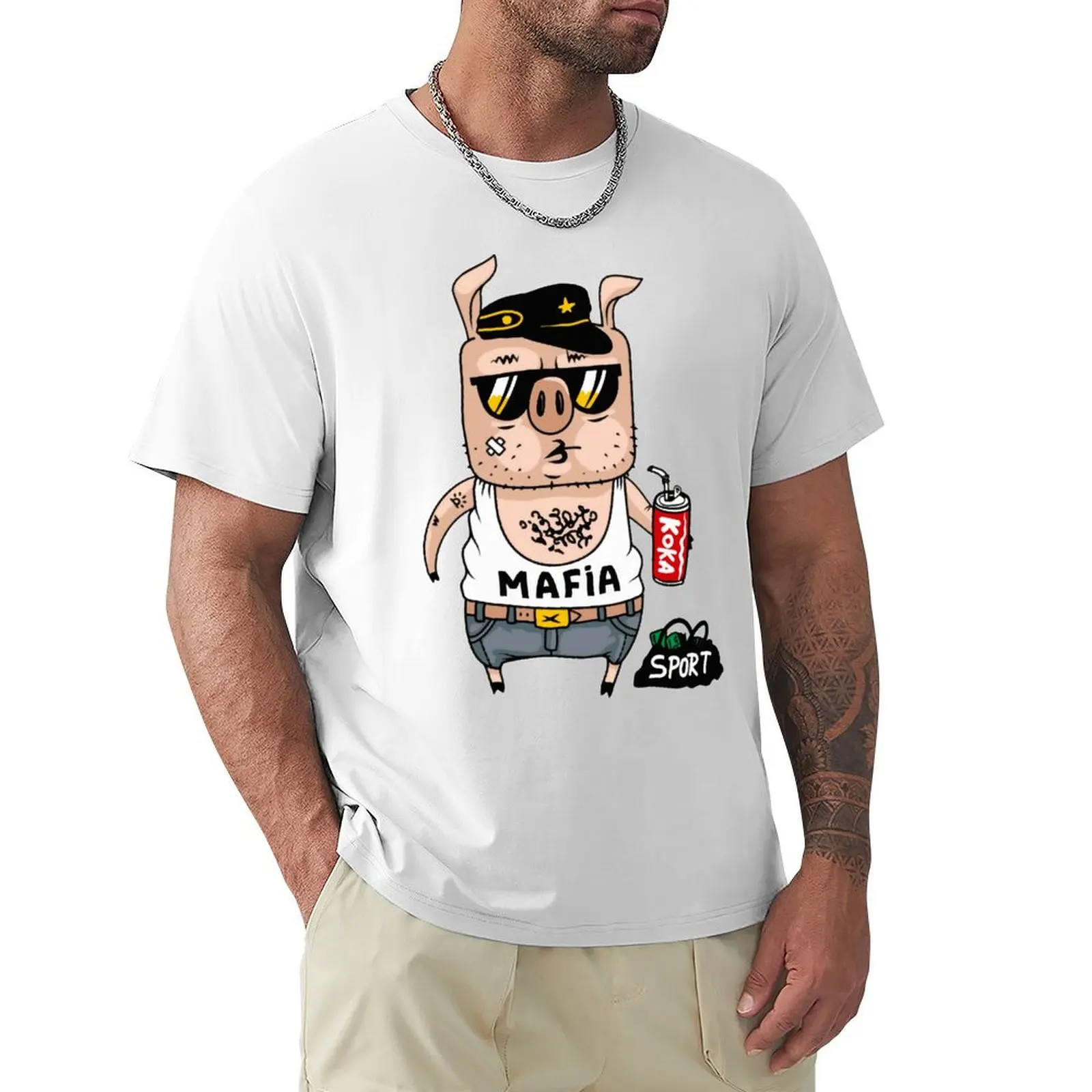 

Brand New Cartoon T Shirt For Student Youth Tshirt Summer Fashion Luxury Tee Shirts Russian Mafia Gang T-Shirt DJ Anime