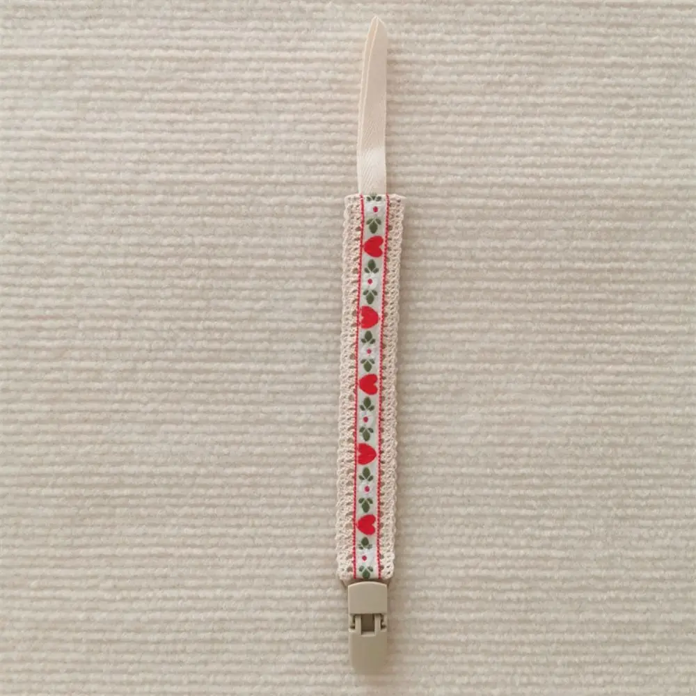 Ethnic Style Baby Cloth Pacifier Chain Embroidery Floral Adjustable Soother Holder Dummy Clips Teether Straps