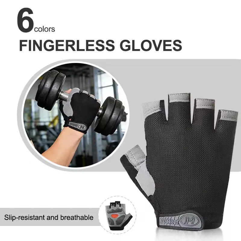 Sommer-Fitness-Halbfingerhandschuhe für Männer und Frauen Verbesserte Handfläche Rutschfest Stoßabsorbierend Atmungsaktive Outdoor-Radhandschuhe – Detail 6