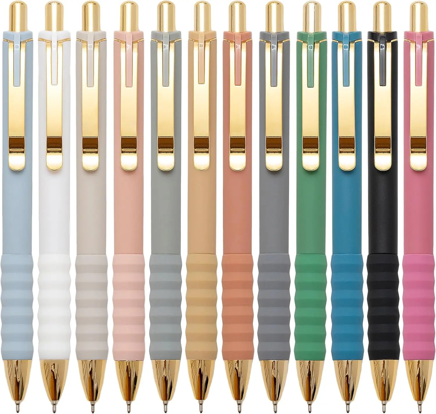 

Ballpoint Pens Black Ink Medium Point 1.0mm with Super Soft Grip Office Pens 12-Count for Writing Journaling