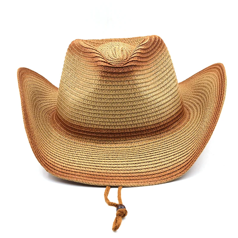 New Western Cowboy Hat Men Panama Outdoor Summer Beach Cap Women Sombrero Vaquero Hombre Chapeu Wide brim Men's Straw Sun Hat