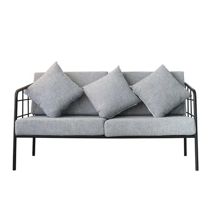 

For Nordic Reception Sofa Card Seat Clothing Store Simple Modern Double Wrought Iron Sofa
