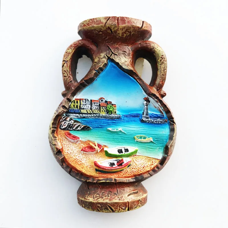 

Fridge magnet Pottery Scenery French Scenic Spots Taciti Island Resin Refrigerator Sticker Tourist Souvenir Message Sticker