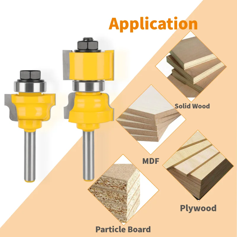 Reversible Window Sash & Door Bit Alloy Tungsten Carbide Cutter Woodworking Milling Cutters for Wood Bit Face Mill Router Bit