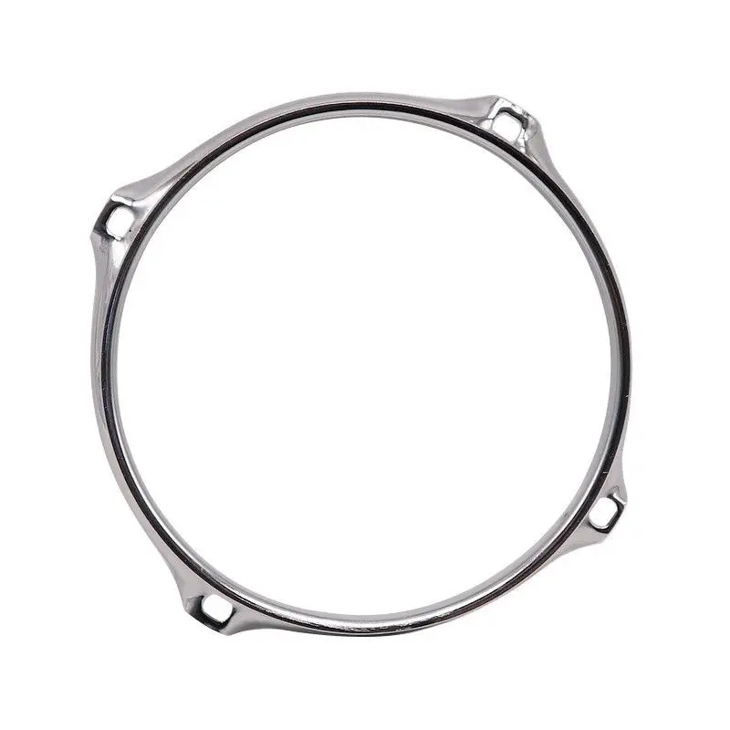 

6-inch 4-hole chrome silver plated drum ring frame drum ring thickness 2mm silver jazz drum ring saddle ring hot selling