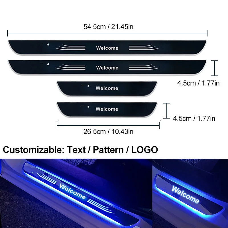 Luce del davanzale della portiera dell\'auto nuova personalizzabile RGB Multi-mode luce di benvenuto sensore a infrarossi controllato illuminazione