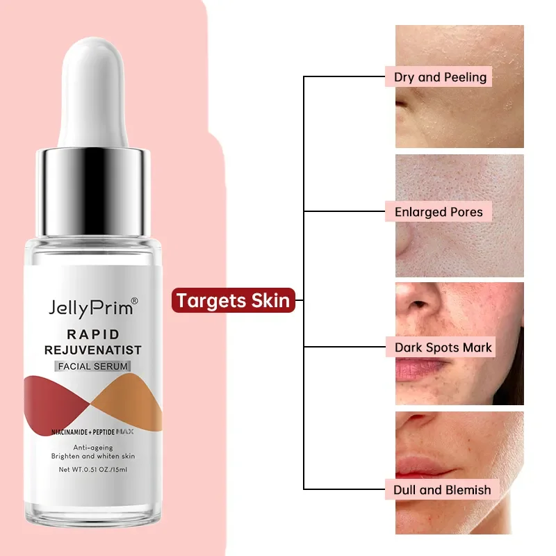 Niacinamide Serum Dark Spot Remover Face Serum Whitening For Glowing Pore Shrinking Hyaluronic Acid Collagen Facial Skin Care