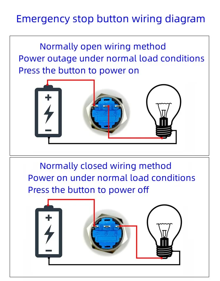 16MM19MM22MM Metal Emergency Stop Switch Waterproof Rotary Push Pull Button Mushroom Head Self-Locking 3-pin 1NO1NC 6-pin 2NO2NC