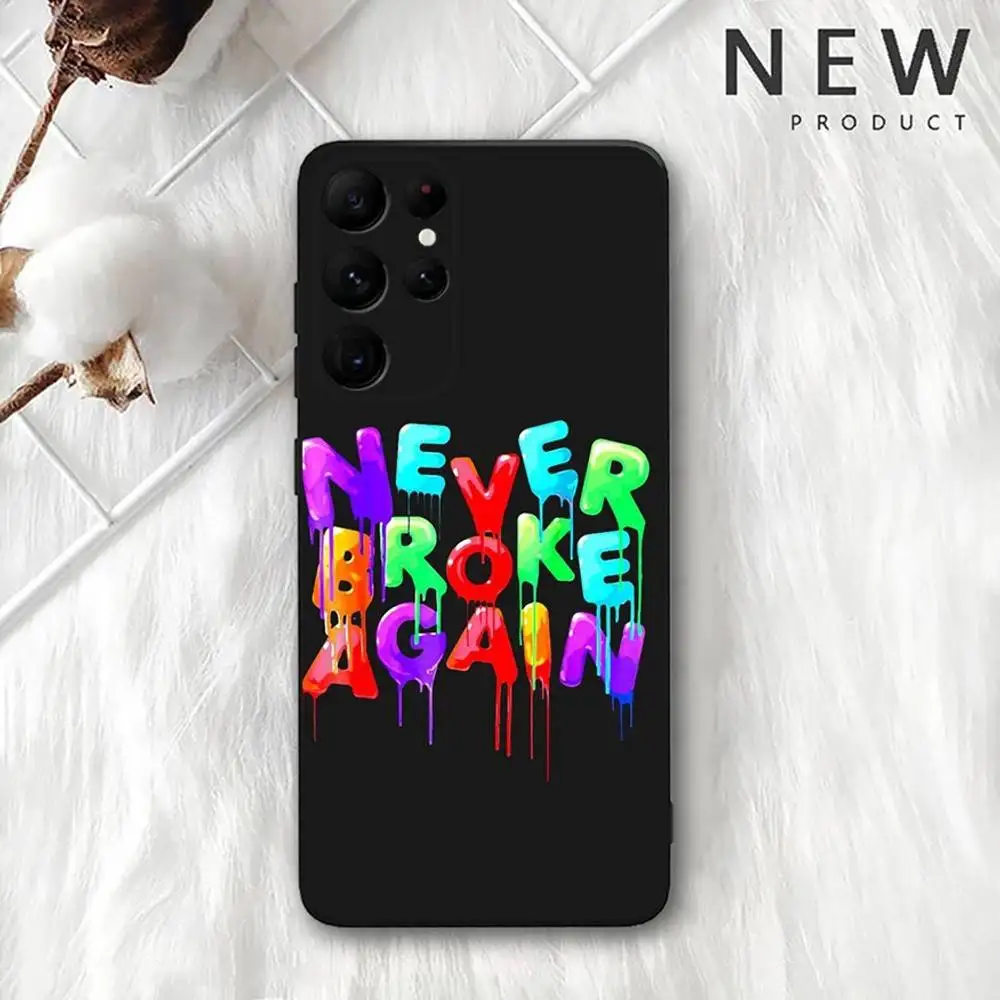 حافظة Y-Young Boy Never Broke Again لهاتف Samsung S 25,24,23,22,30,21,10,9,Ultra,Plus,Lite,FE,4,5G حافظة ناعمة سوداء