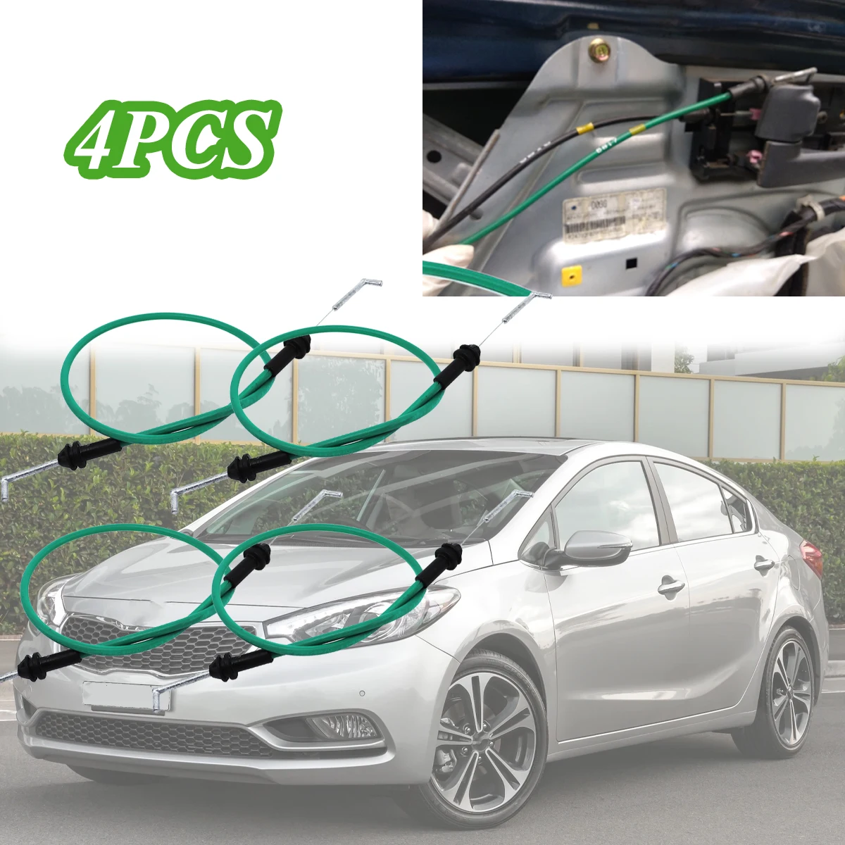 

4PC For Kia Cerato Spectra Door Handle Control Rod Cable Assembly Inner Front Driver LHD 81371-2F000 2008 2009 Replacement Parts