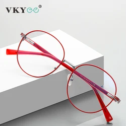 VICKY Round Frame Fashionable Women's Eyeglasses Personalized Simple Design Anti-blue Light Reading Glasses Can Be Customized