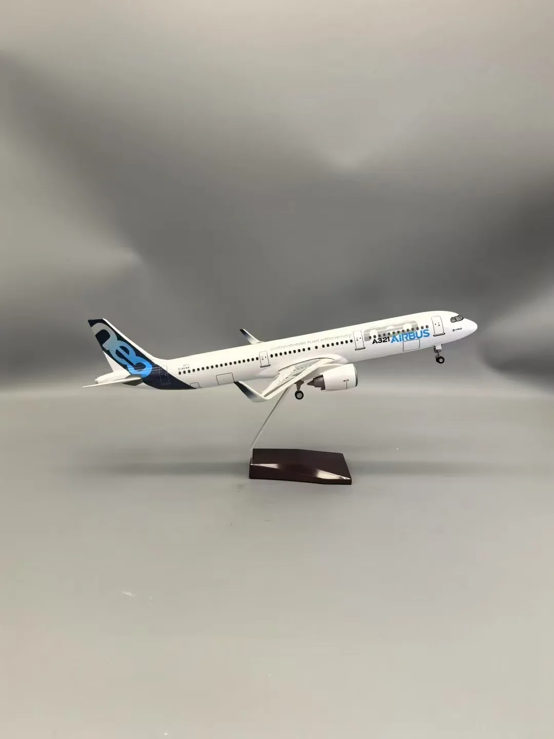 

44CM airplane toy A321 NEO Prototype Plane Model Scale 1/100 Resin 321 Aircraft Model With Lights And Landing Gear Collected