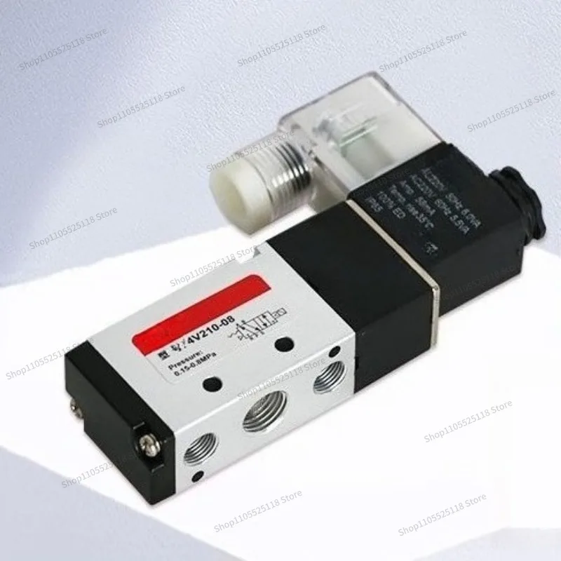 For 4V210-08 Solenoid Valve 24/220V Two-position Five-way Pneumatic Accessories