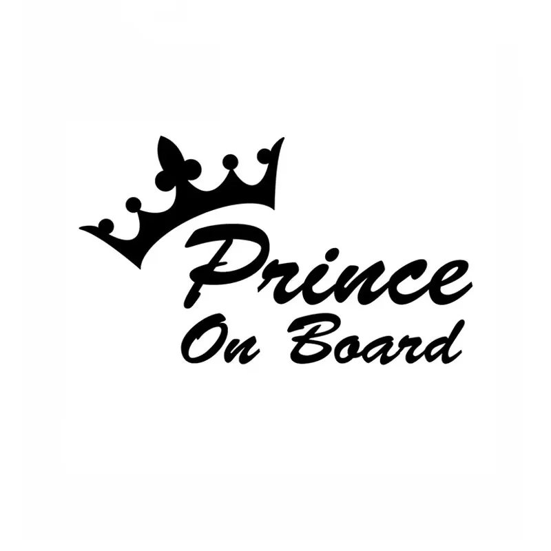 

Дизайн принца для маленьких мальчиков на борту, оконном бампере, аксессуары для мотоциклов, декоративные виниловые наклейки для автомобиля