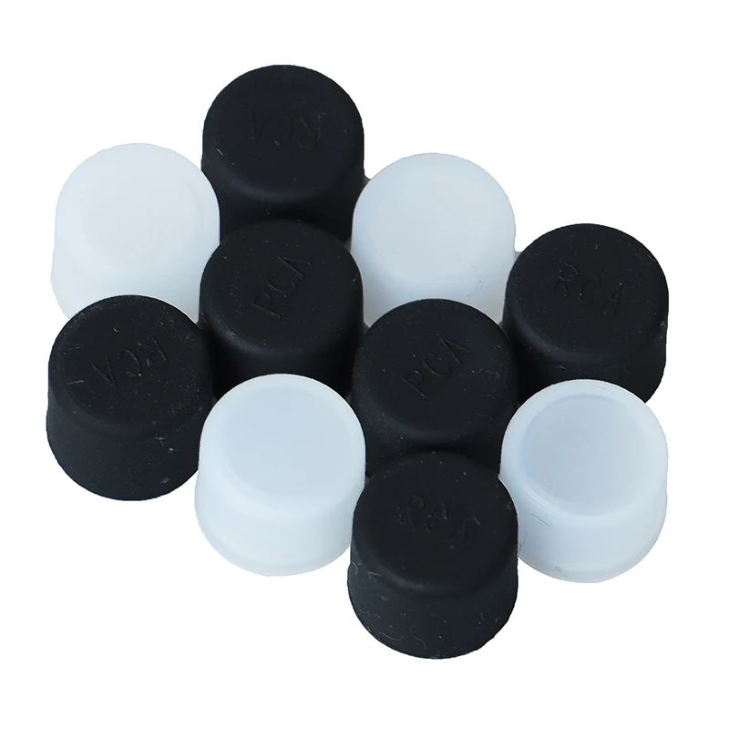 10Pcs/lot Silicone TV Audio Video Interface Dust Plug RCA Female Protective Cover RCA Plug Dust-proof Cover