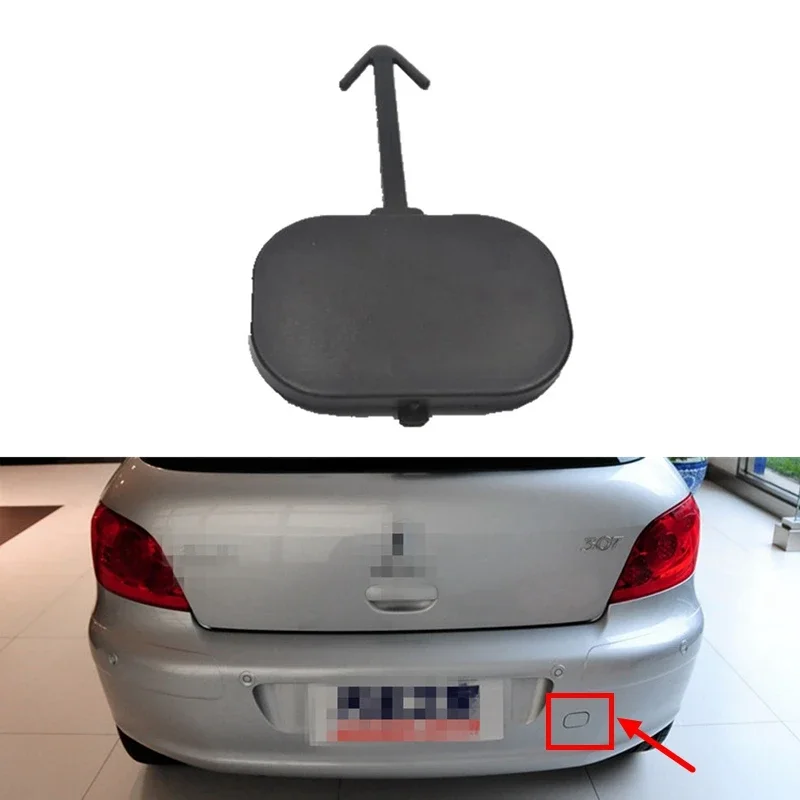 Cafoucs Car Accessories Rear Bumper Towing Hook Cover Cap For Peugeot 307 T53 2004 2005 2006 2007