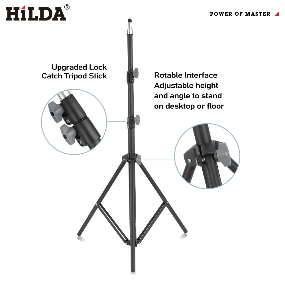Treppiede orizzontale laser HILDA 1.6M/3M regolabile in altezza con staffa addensata per treppiede magnetico in lega di alluminio con interfaccia da 1/4 "
