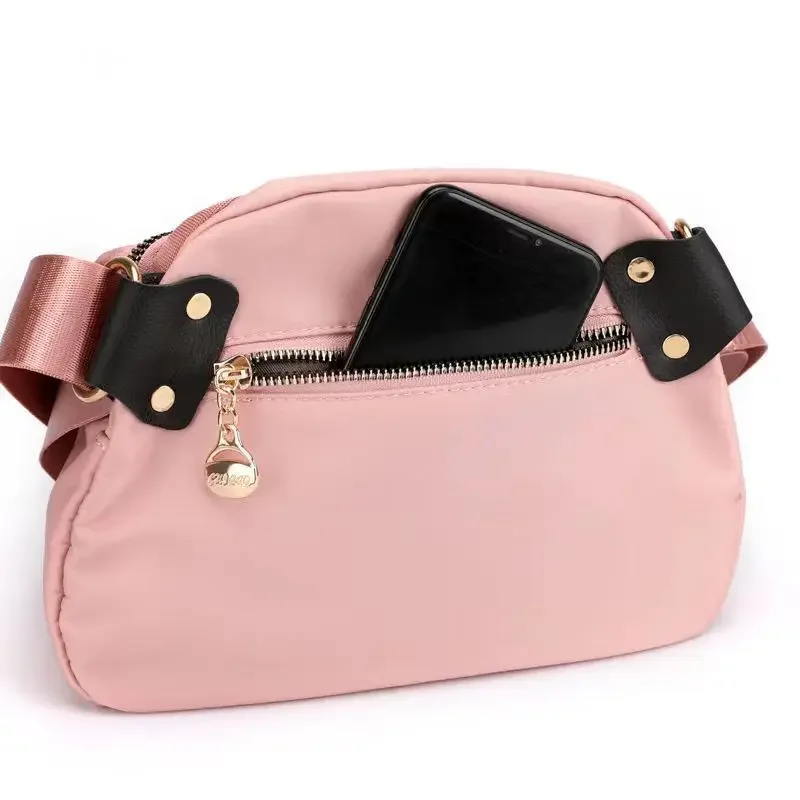 2024 New Nylon Wide Strap Crossbody Bag Vento Marea Shell Small Shoulder Bag For Women Quality Soft Waterproof Cross Body Purses