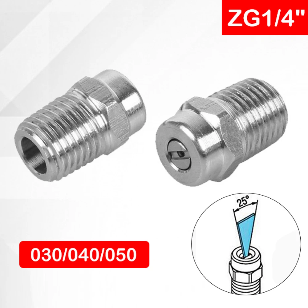 1/3pcs  High Pressure Washer Jet Wash Spray Nozzle Tips Stainless Steel ZG1/4