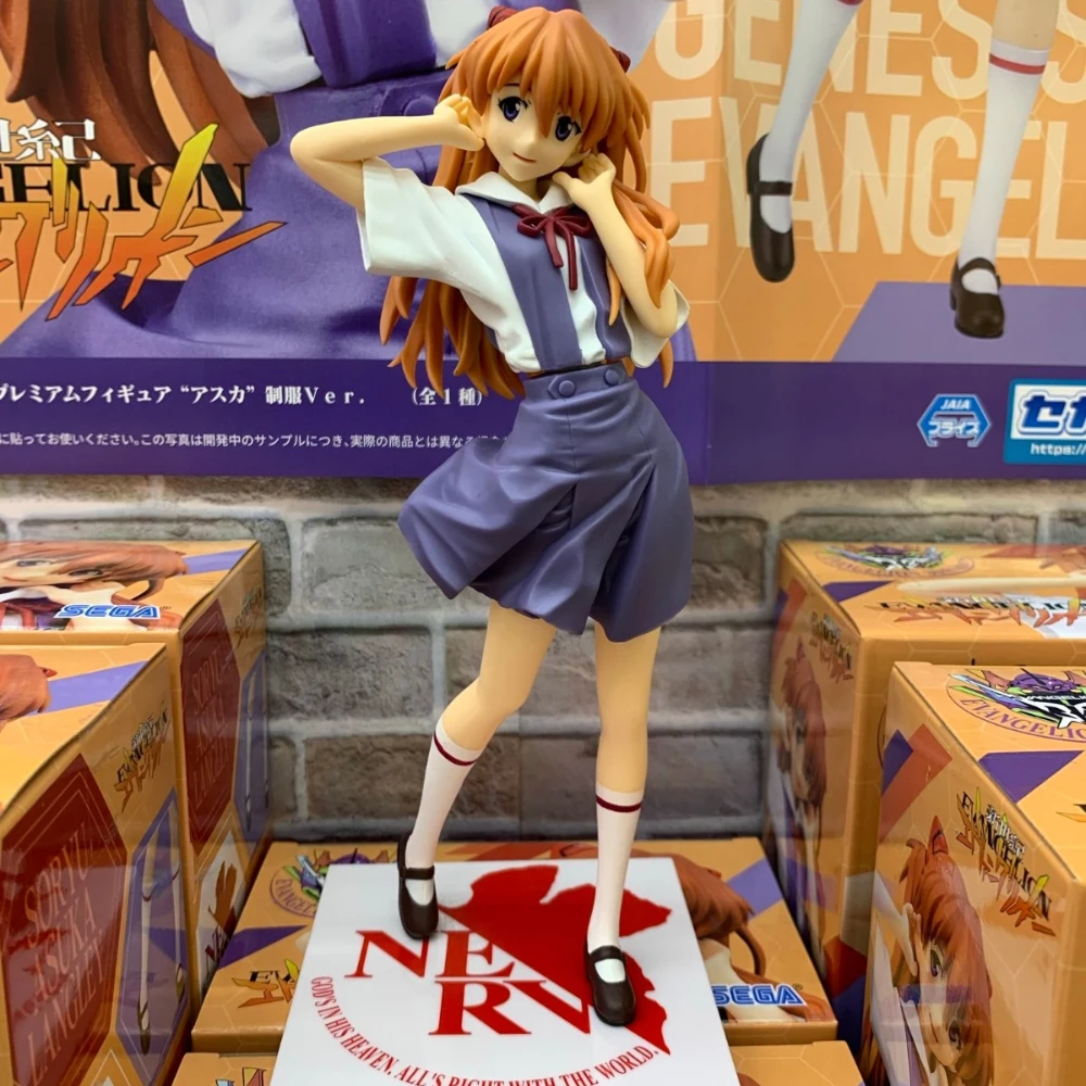 In Stock SEGA Original Genuine Anime Neon Genesis Evangelion XStellar Soryu Asuka Langrey Uniform Ver 21cm Model Toy Figure Gift view 4