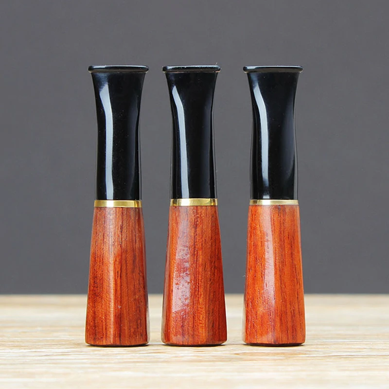 1Pcs Rosewood Cigar Holder Mouthpieces Wood Mouthpiece Tube Extended Mouth Filter Type Mouth