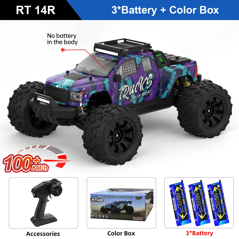 Teeggi Voiture télécommandée 50 km/h, moteur 1:16 à balais de carbone RC haute vitesse, tout-terrain, Drift, 4WD Off Road Race Buggy pour adultes, télécommande 2.4 G à 3 piles, 16101Pro (bleu Teeggi Voiture télécommandée 50 km/h, moteur 1:16 à balais de carbone RC haute vitesse, tout-terrain, Drift, 4WD Off Road Race Buggy pour adultes, télécommande 2.4 G à 3 piles, 16101Pro (bleu