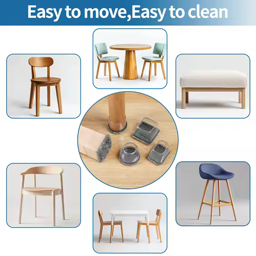 16PCS Silicone Chair Leg Caps Non-Slip Prevent Scratches Silent  Hardwood Floor Protector Waterproof Felt Furniture Feet Pad - Image 5