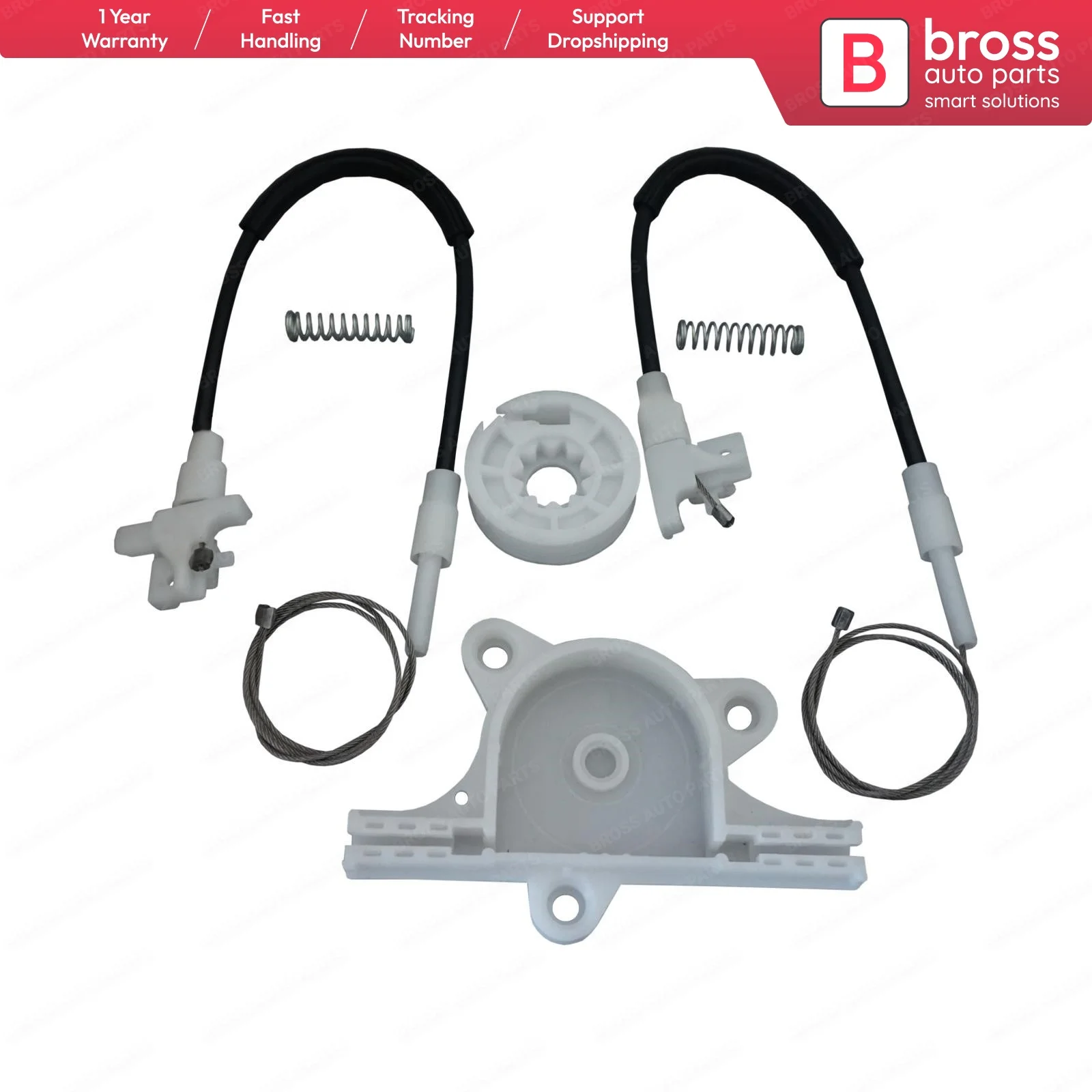 Bross BWR5143FBA Electrical Power Window Regulator Repair Kit Rear Right Door for Nissan Terrano MK2 1993-2005 4/5 Doors