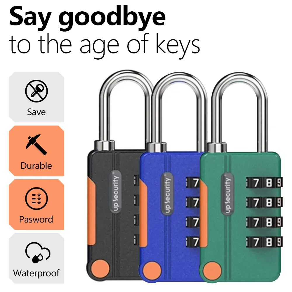 4 Digit Code Combination Padlock Travel Luggage For CASE Lock Keyless Shackle Lock For Backpack Travel Bag Office Bag Dormitory