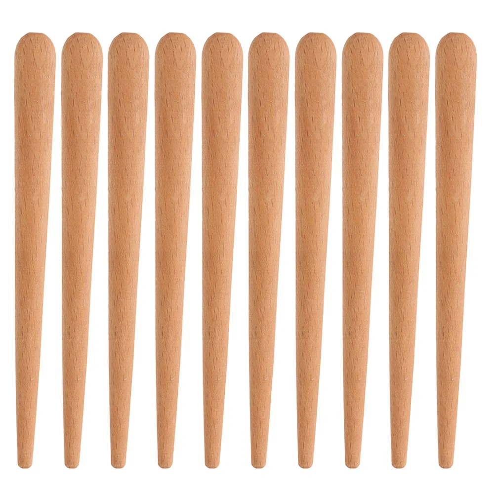 Palos de ritmo de madera para niños, instrumentos de percusión Orff, textura de madera Natural, palos de ritmo de agarre amigables para niños, 10 Uds.