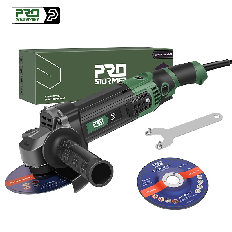 

1250w Angle Grinder Variable Speed Angle Grinder 230v for Wood working Household Power Tools with Box By PROSTORMER