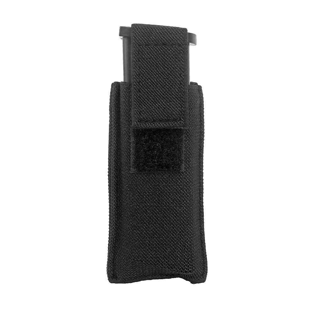 Tactical Concealed Carry Handguns Single Magazine Pouch 9mm Horizontal Carrier Pistol Mag Holster Tools Belt Pack Case Holder