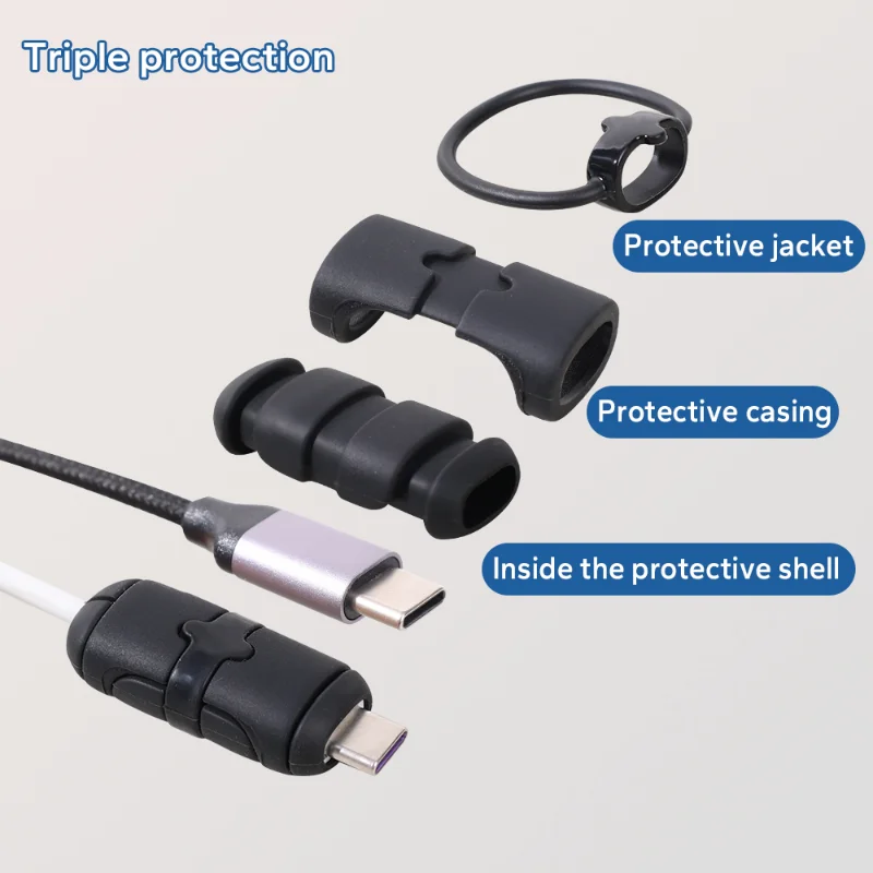 For Type C charger Cable Protector USB C Charger Cord Protector Data Cable Protection Sleeve Cable Wrap Saver USB Cable Chompers