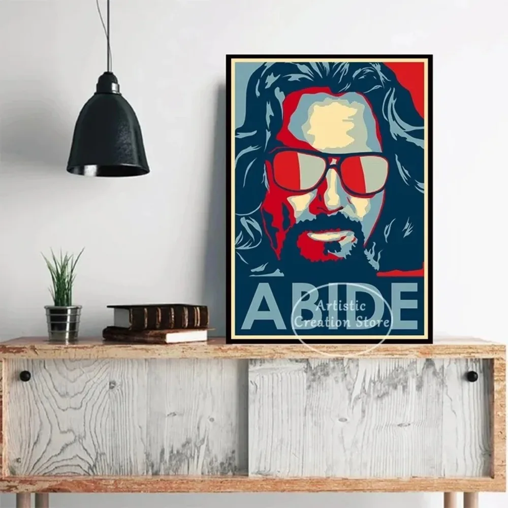 ملصق The Big Lebowski الفيلم الكلاسيكي قماش العائلة الحديثة حانة القهوة جدار السينما غرفة المعيشة الديكور