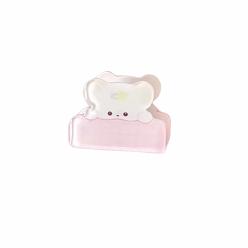 5Pcs/10Pcs Cute Puppy PP Clip Transparent Document Clip Kawaii Cartoon Dog Paper Clamp for Stationery Office School Supplies image 6