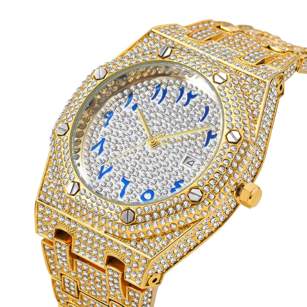 

2021 High Quality Hip Hop Diamond Quartz Men Watches