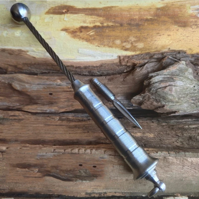 Martello a manicotto EDC portatile da esterno in acciaio inossidabile, strumento di sopravvivenza per autodifesa e rompere le finestre montato su auto