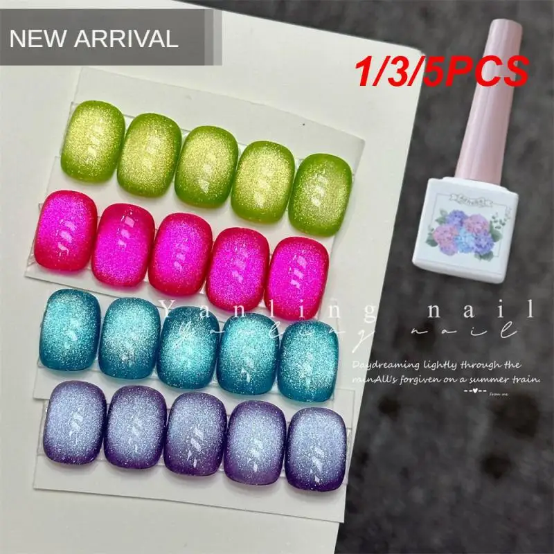 

1/3/5PCS Crystal Nail Oil Gel No Bubbles Liangze Cat's Eye Gel Apply Evenly Nail Polish Quick Drying Delicate Nail Glue