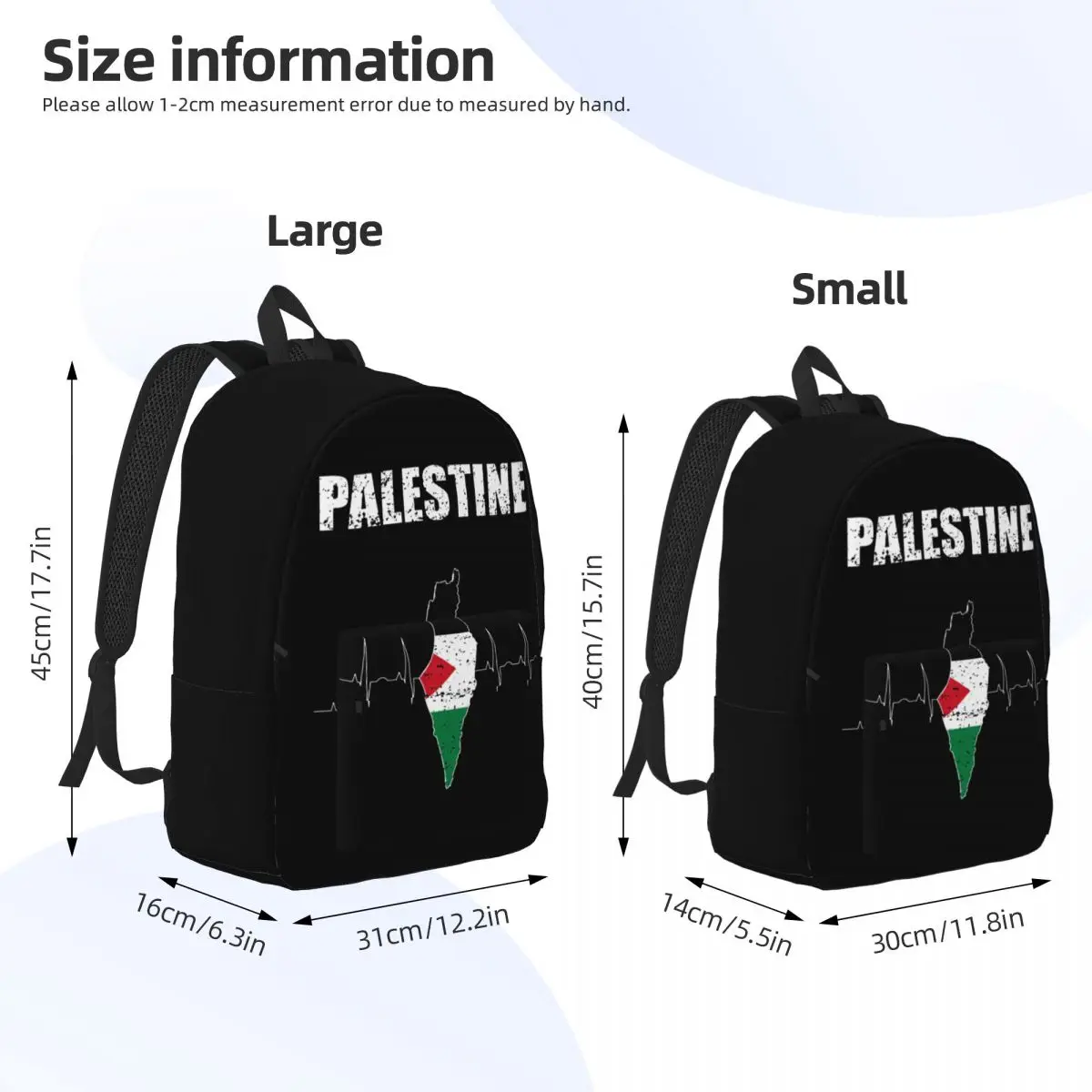 Mochila escolar alta para homens e mulheres, bolsa de ombro esportiva, mochila para caminhadas e viagens, bandeira de Israel, bandeira de Israel