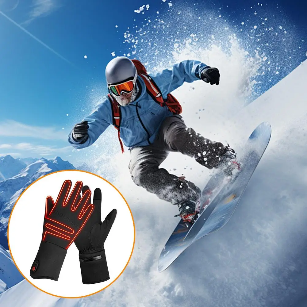 

Heat Touchscreen Gloves Infrared Warmth For Skiing Cycling Hiking Electric Heated Gloves For Winter Sports Constant Temperature