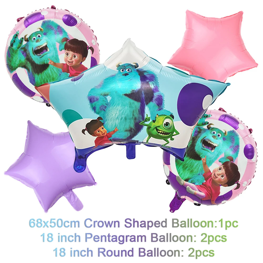 Monsters University Monsters, Inc. Birthday Party Decoration Number Aluminum Foil Latex Balloon Baby Shower Photography Pprops