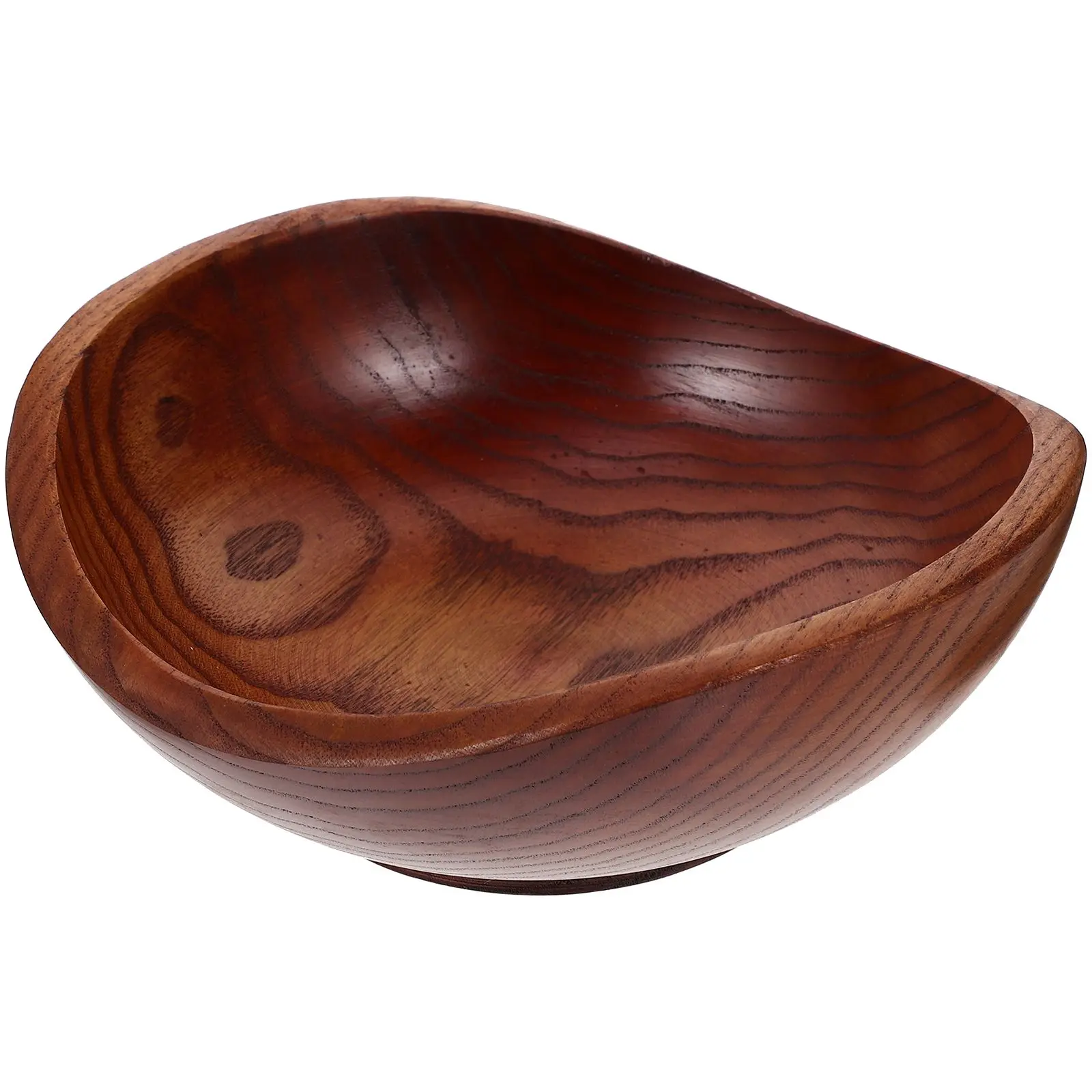 

Wooden Fruit Solid Wood Large Salad Bowl Kitchen Counter Snack Seasoning Smooth Edge Easy Clean Fruit Bowl For Kitchen Counter
