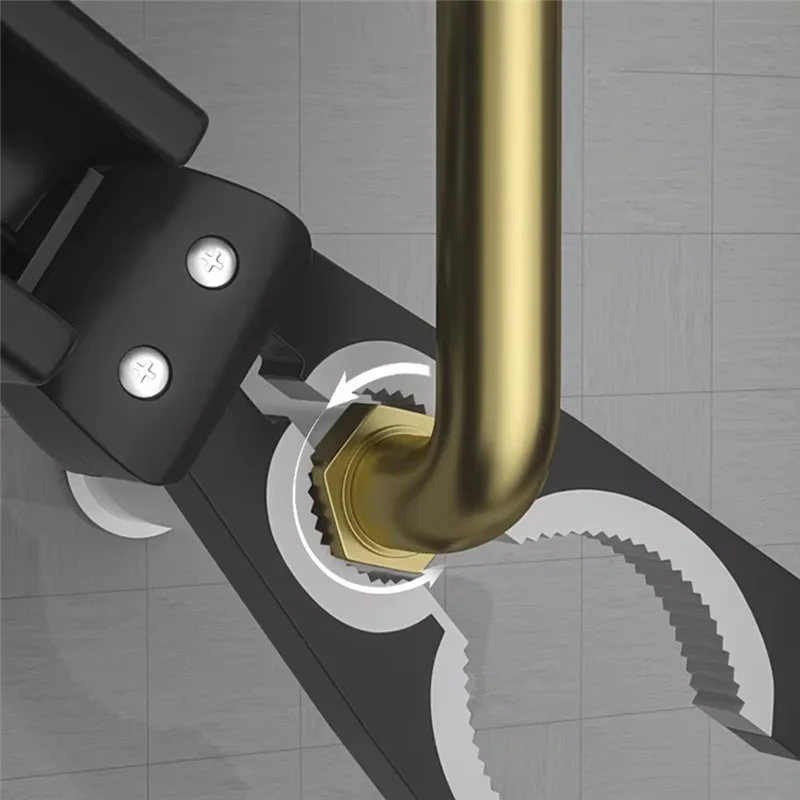 

ABVJ-New Bathroom Screw Quick Release Wrench Portable Universal Large Opening Wrench Bathroom Water Pipe Specific Repair Tool