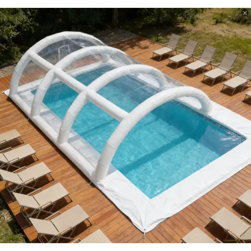 

Надувной купол-тент для бассейна на заказ, прочный, с прозрачными окнами, всепогодное укрытие для бассейна на открытом воздухе