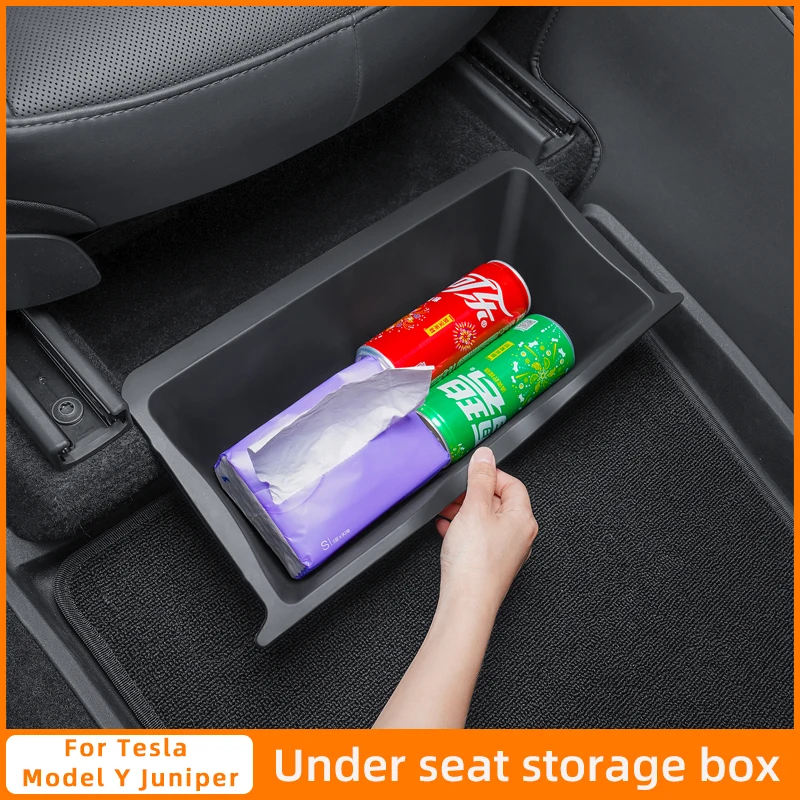 

For Tesla New Model Y 2025 Launch Juniper Under Seat Storage Box TPE car seat storage box Interior accessories