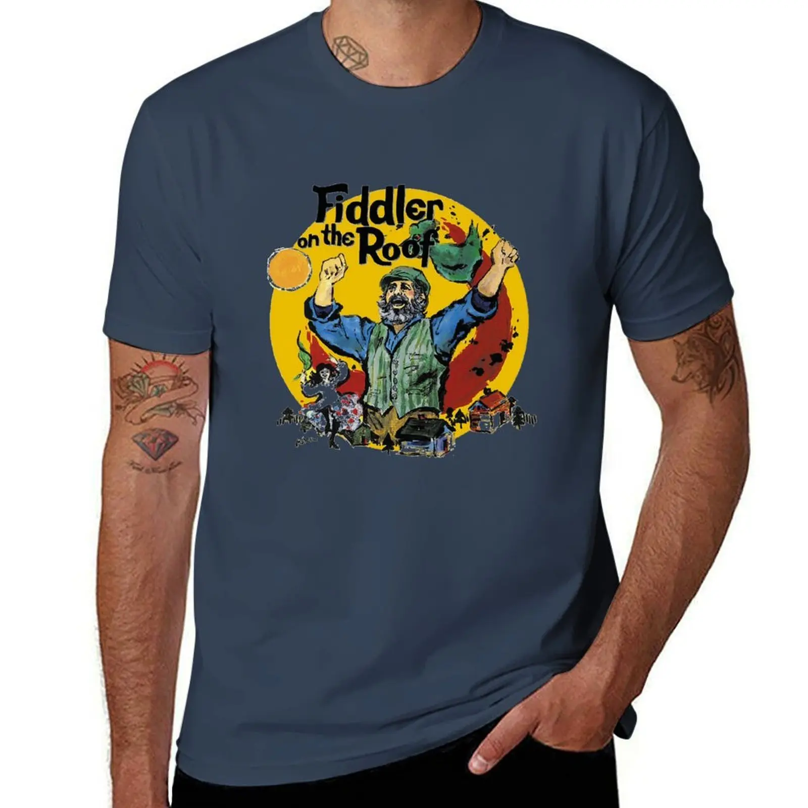 

Men Music For Fiddler On Roof Movie Fan Gift The T-Shirt Trendy Casual Short Sleeve Shirt