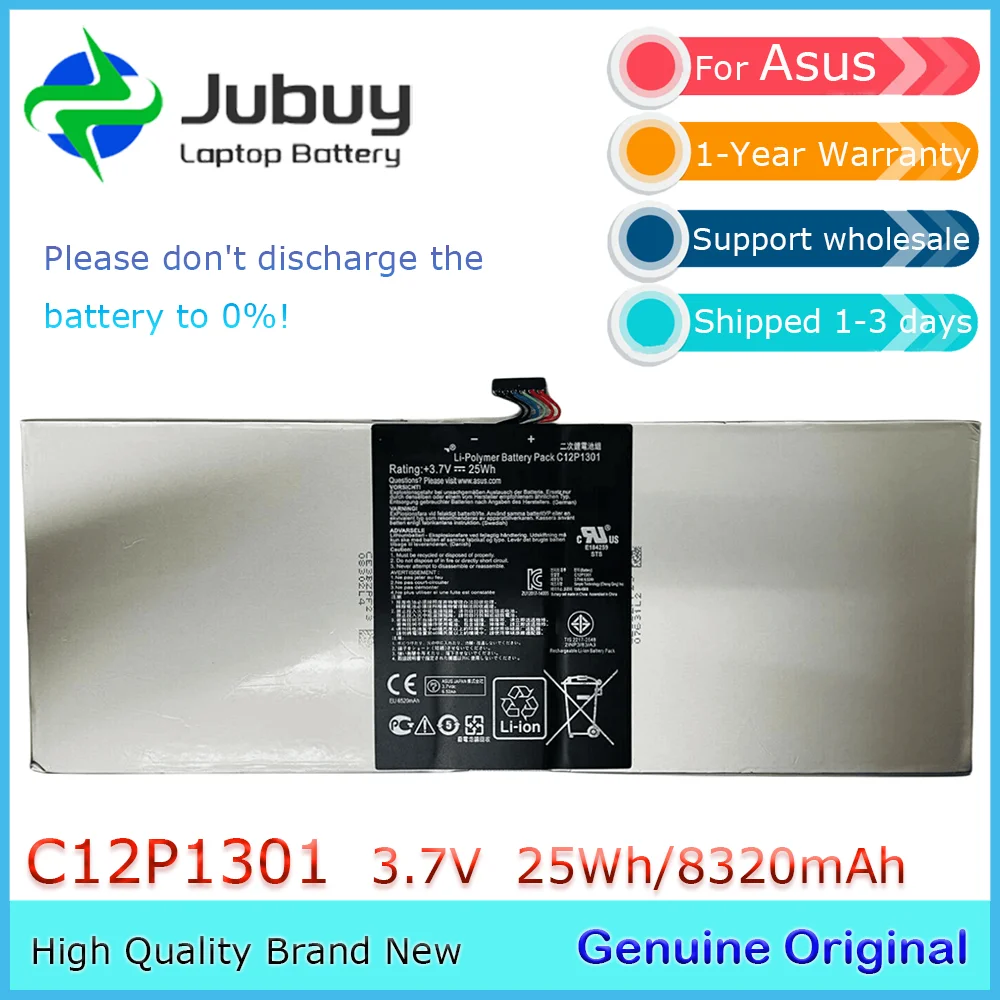 C12P1301 3.7V 25Wh Original Laptop Battery for Asus MemoPad FHD 10 TF303 Zenpad Z300 ME302C 0B200-01580000