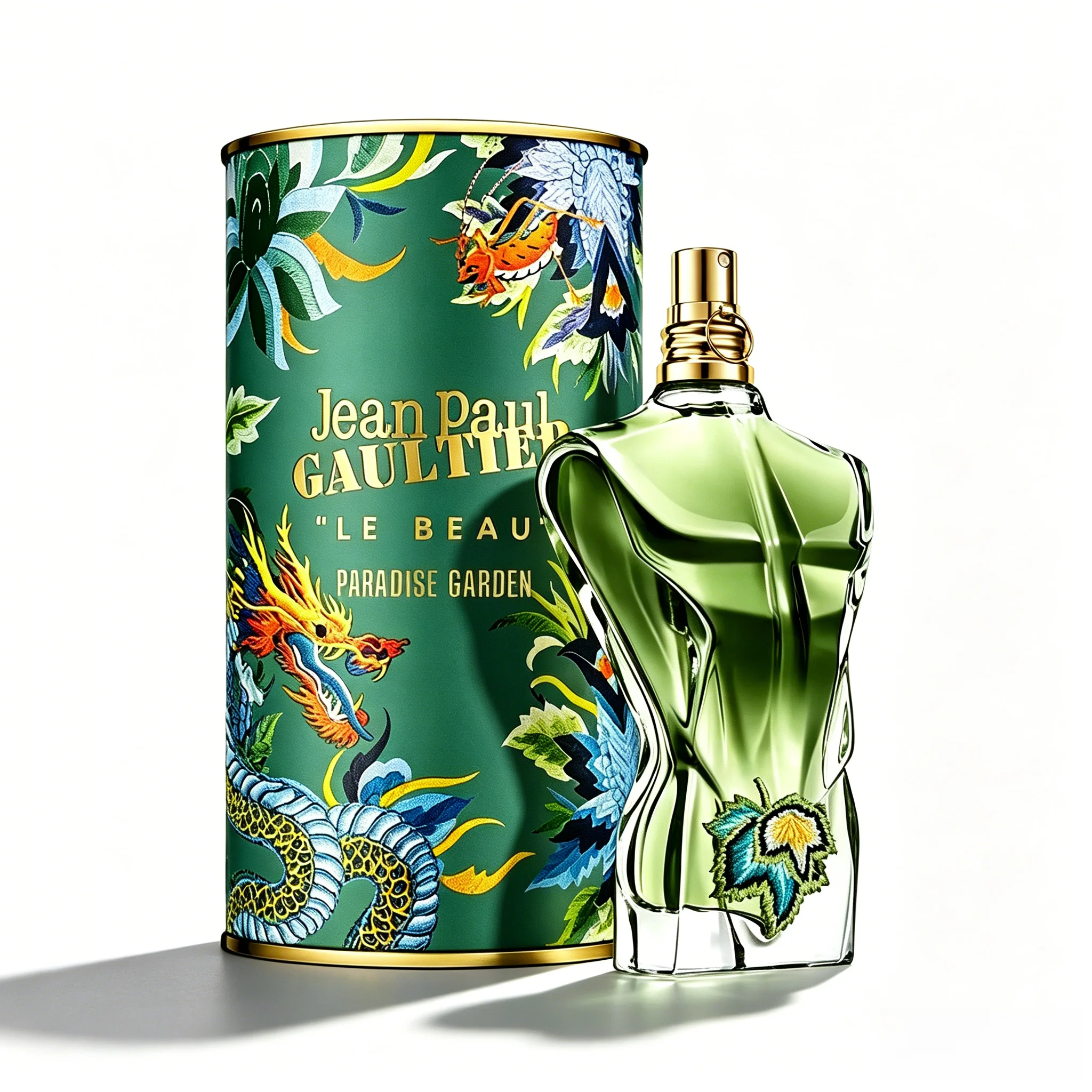 Jean Paul Gaultier Le Beau Paradise Garden Eau de Parfum for Men - Long Lasting Fresh Woody Aquatic Men's Cologne with Coconut Water, Green Fig & Sandalwood - Designer Fragrance Spray