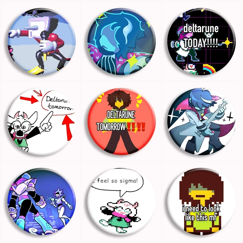 

Новая игра Deltarune Spamton Tenna Baby Meme, значок на пуговицах, сумка, аксессуары, броши, геймер, друзья, коллекционные подарки для фанатов