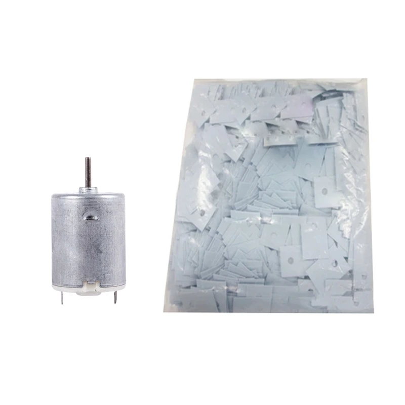 

1 Pcs Magnetic Cylindrical Dc Motor Silver & 1000 Pcs Silicon Thermal Heatsink Insulator Pads For To-220 Transistor